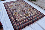 Traditional Bukhara Afghan Carpet – 10.1x6.10 ft – Handwoven Wool Rug | Living Room Rug | Bedroom Rug | Boho Home Decor