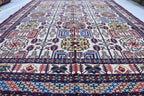 Traditional Bukhara Afghan Carpet – 10.1x6.10 ft – Handwoven Wool Rug | Living Room Rug | Bedroom Rug | Boho Home Decor