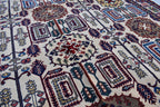 Traditional Bukhara Afghan Carpet – 10.1x6.10 ft – Handwoven Wool Rug | Living Room Rug | Bedroom Rug | Boho Home Decor