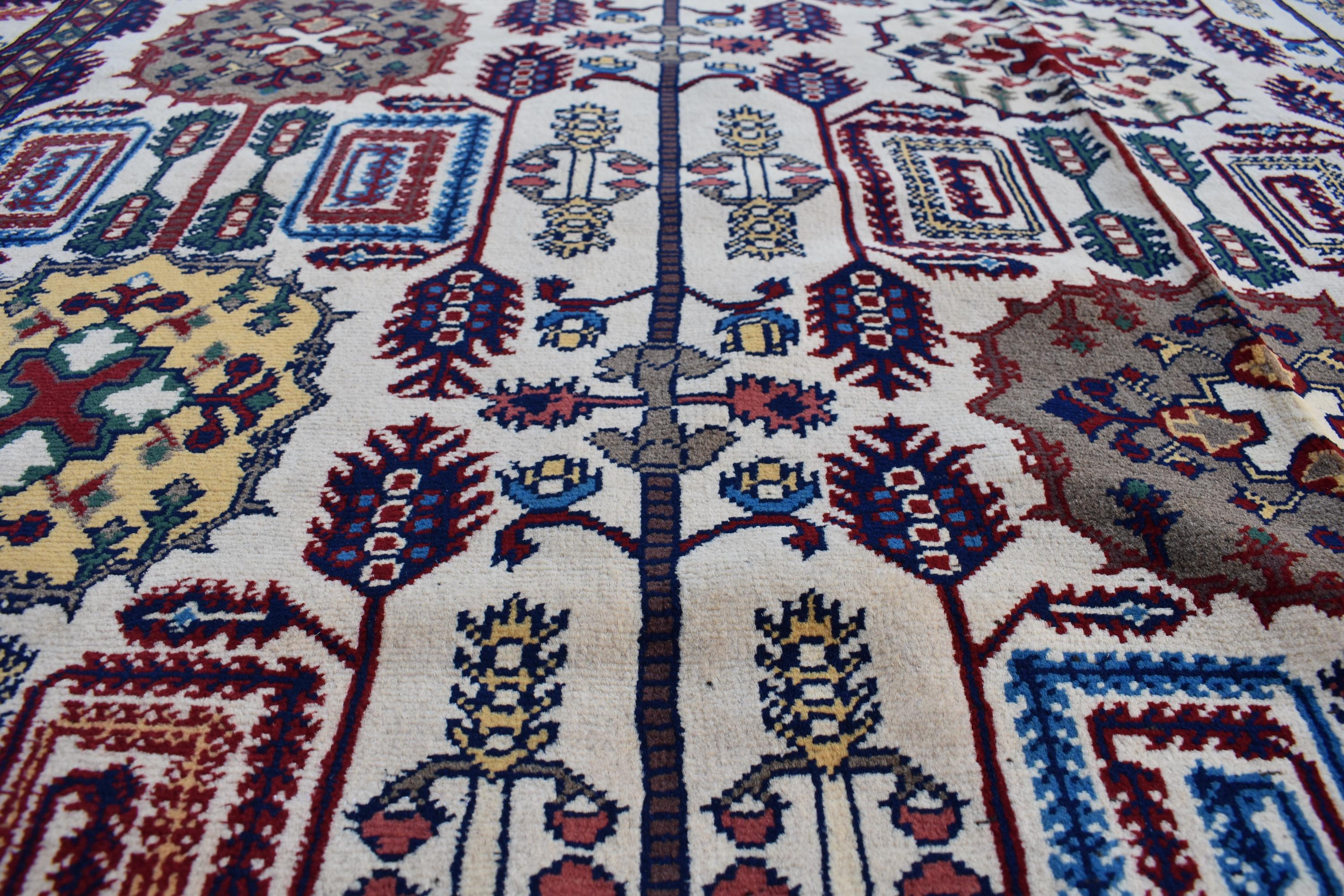 Traditional Bukhara Afghan Carpet – 10.1x6.10 ft – Handwoven Wool Rug | Living Room Rug | Bedroom Rug | Boho Home Decor