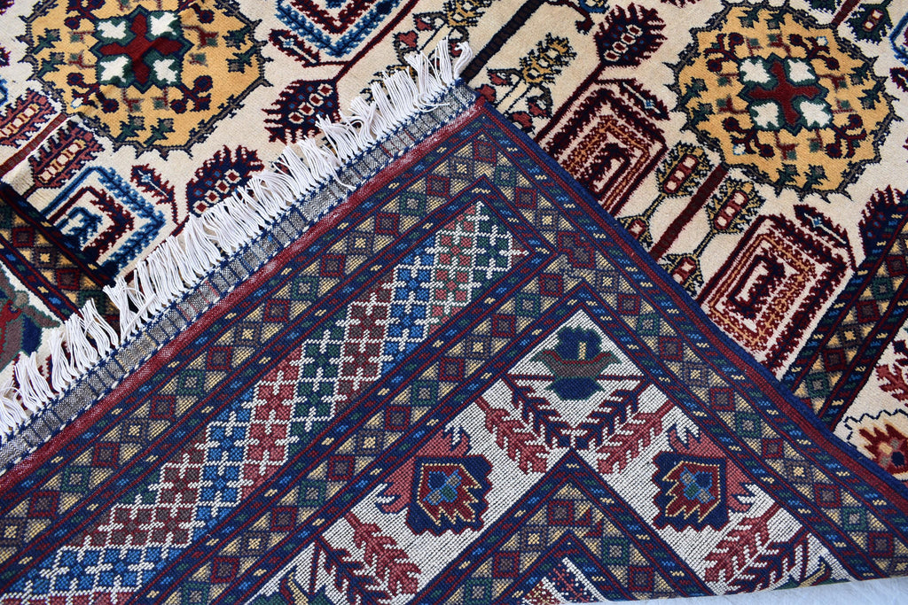 Traditional Bukhara Afghan Carpet – 10.1x6.10 ft – Handwoven Wool Rug | Living Room Rug | Bedroom Rug | Boho Home Decor