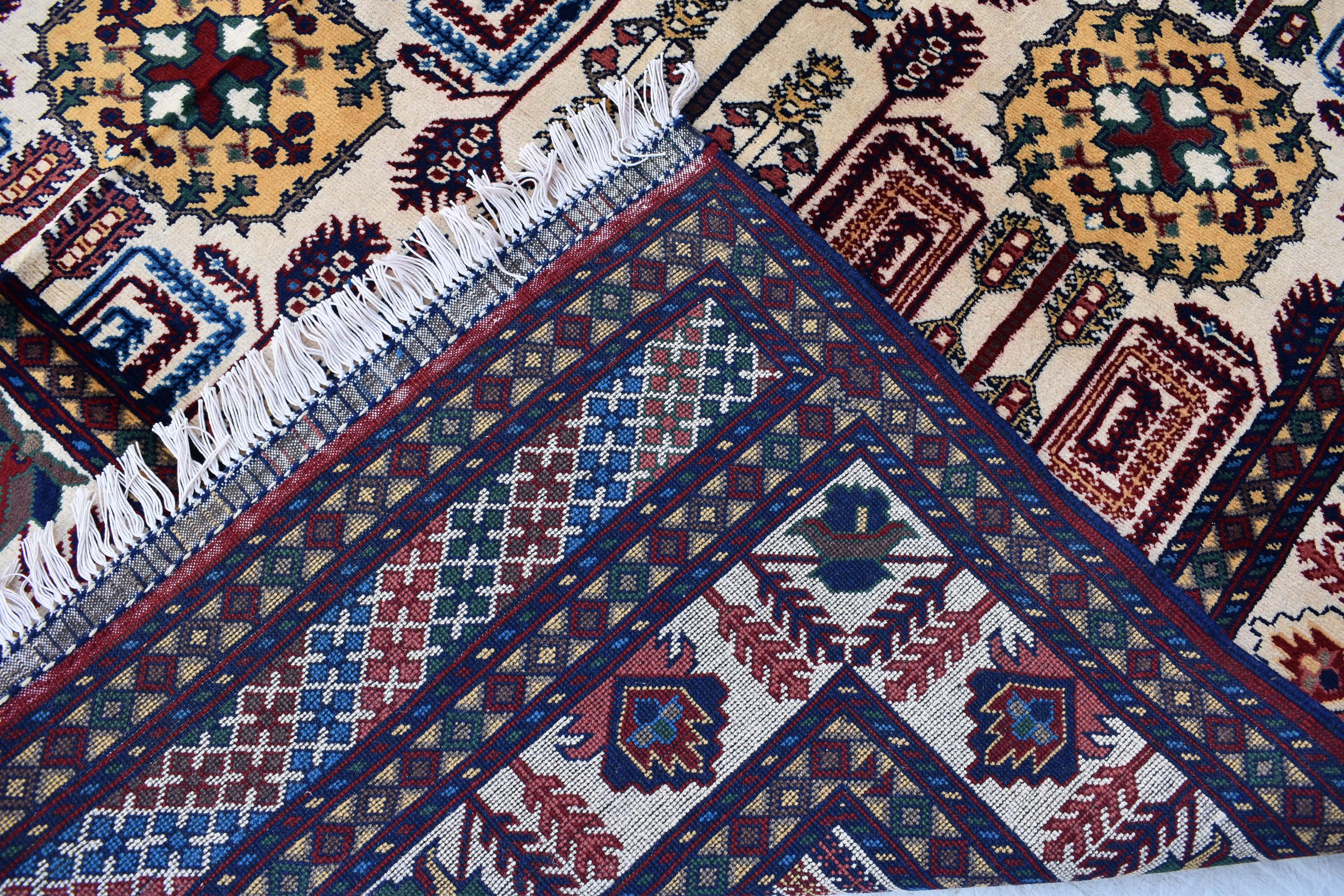 Traditional Bukhara Afghan Carpet – 10.1x6.10 ft – Handwoven Wool Rug | Living Room Rug | Bedroom Rug | Boho Home Decor