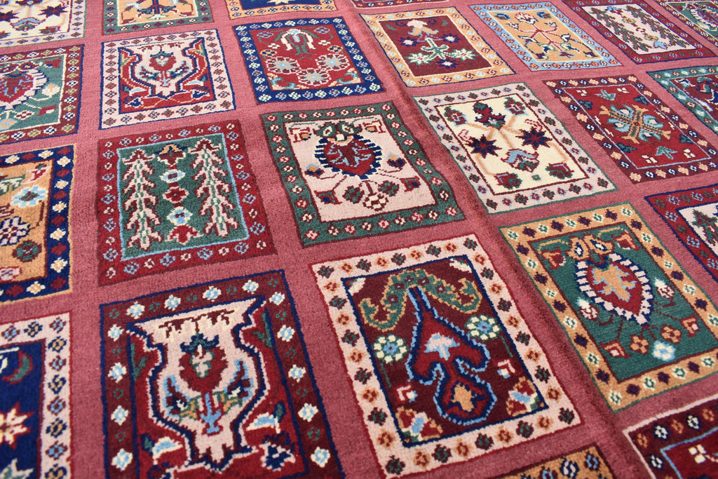 Handmade Afghan Tribal Rug – Geometric Patchwork Design – 10.6 x 6.10 ft – Vibrant Wool CarpetAyni | Living Room Rug