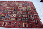 Handmade Afghan Tribal Rug – Geometric Patchwork Design – 10.6 x 6.10 ft – Vibrant Wool CarpetAyni | Living Room Rug