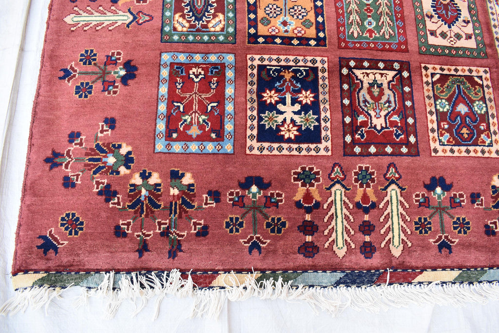 Handmade Afghan Tribal Rug – Geometric Patchwork Design – 10.6 x 6.10 ft – Vibrant Wool CarpetAyni | Living Room Rug