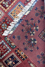 Handmade Afghan Tribal Rug – Geometric Patchwork Design – 10.6 x 6.10 ft – Vibrant Wool CarpetAyni | Living Room Rug