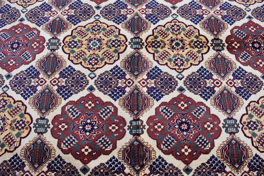 Handmade Baghdadi Carpet - 9.6 x 6.8 ft | Traditional Afghan Design with Intricate Patterns and Rich Colors
