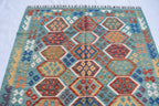 Authentic Chobi Beljik Gilam Afghan Handmade Carpet – 6.7x5.3 ft Rug, Luxurious Wool Weaving | Farm House Rug | Living Room Rug