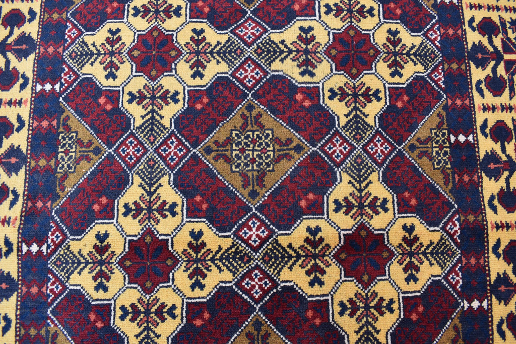 Elegant Yousafi Handmade Runner – 9.11x3 ft, Authentic Afghan Wool Rug with Timeless Design, Unique Entryway Decor, Ideal for Hallway