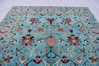 Handmade Chobi Rug – 7.11x6.1 ft: Elegant Afghan Wool Carpet with Traditional Design | Living Room Rug | Office Rug | Boho Home Decor