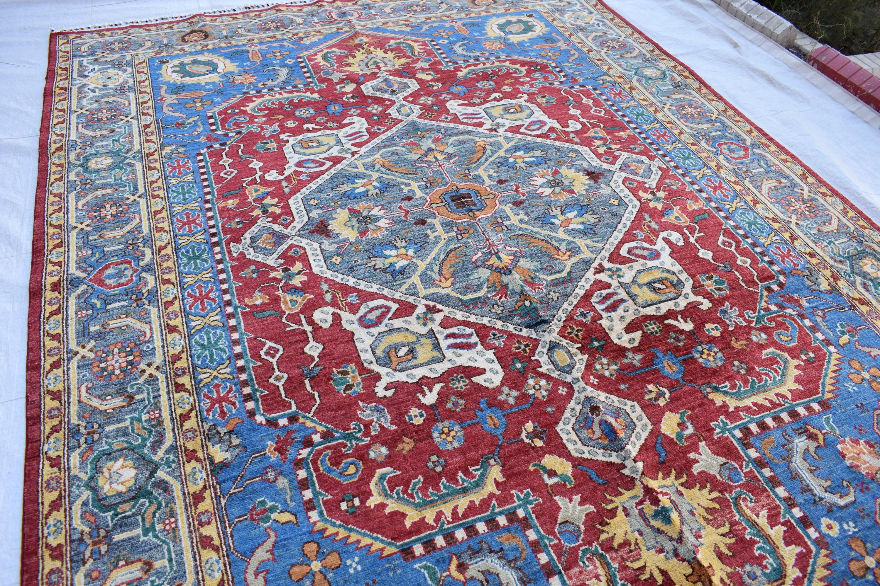 Authentic Chobi Rug – 8.10x6.4 ft: Handwoven Afghan Wool Carpet with Classic Design.
