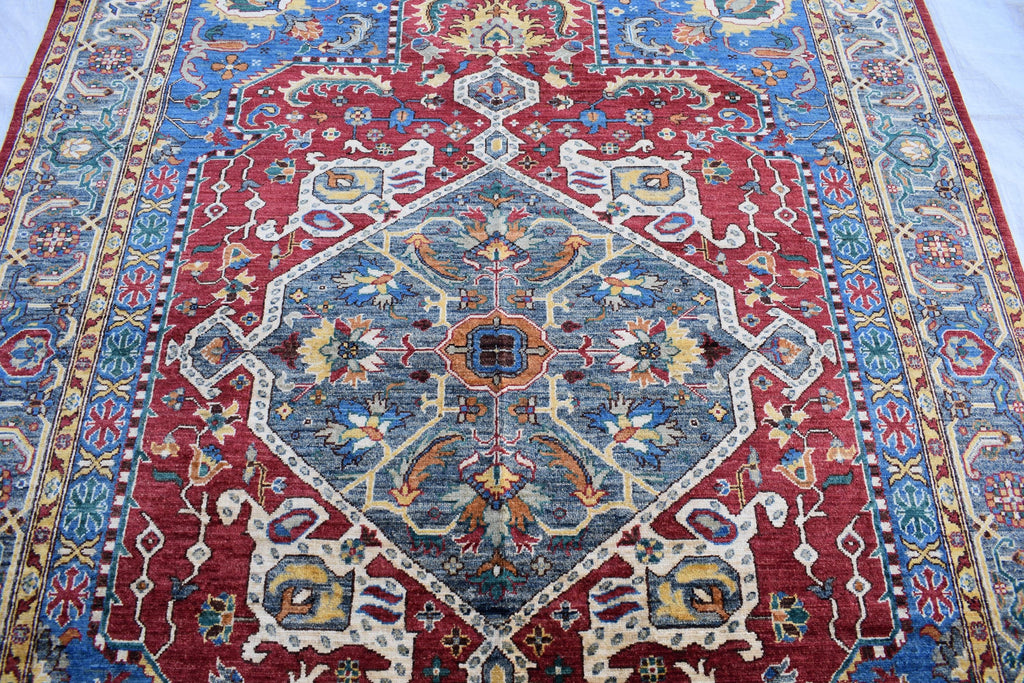 Authentic Chobi Rug – 8.10x6.4 ft: Handwoven Afghan Wool Carpet with Classic Design.