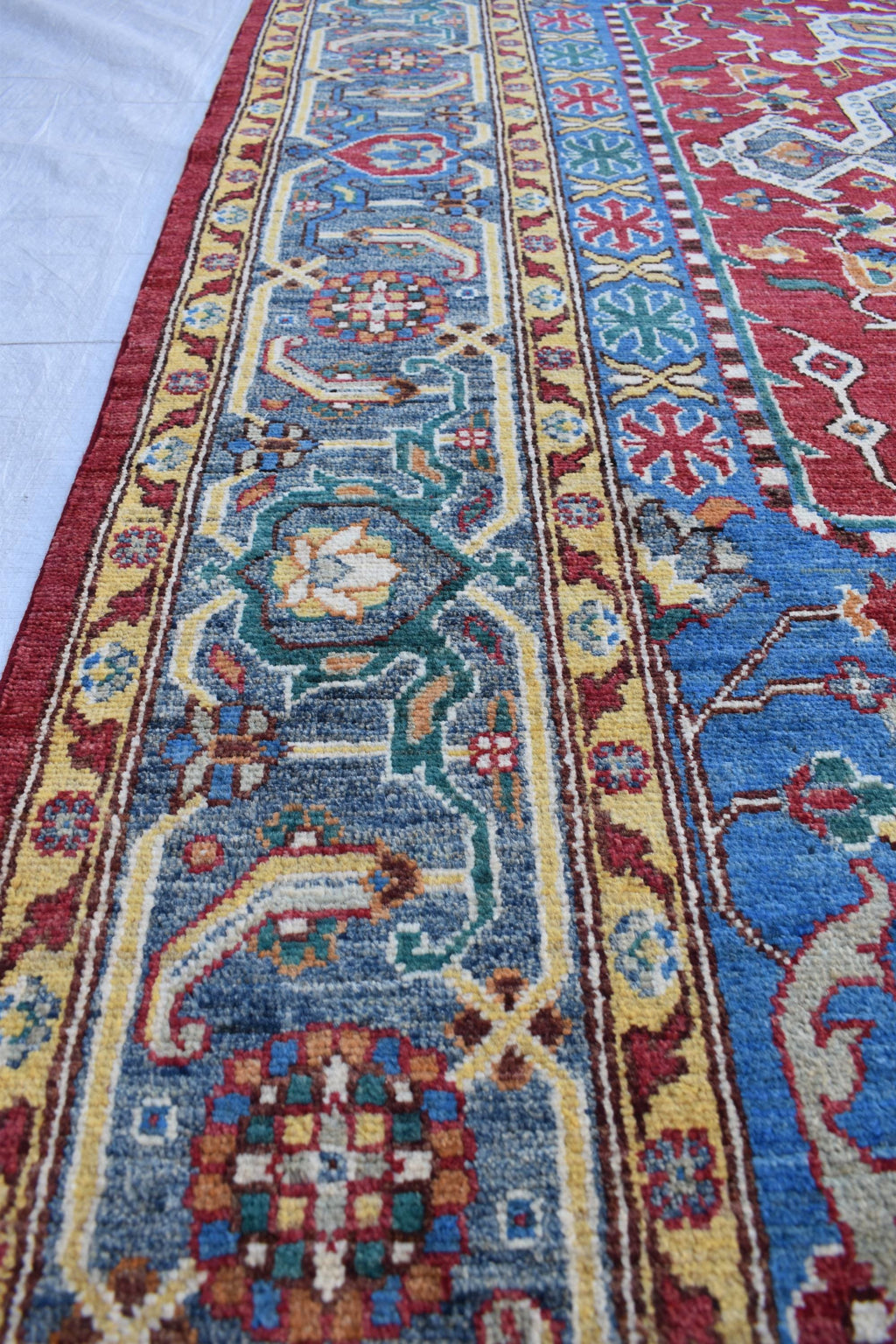 Authentic Chobi Rug – 8.10x6.4 ft: Handwoven Afghan Wool Carpet with Classic Design.