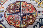 Handmade Afghan Tribal Rug – 7.7x5.10 ft Vibrant Wool Carpet with Geometric Patterns