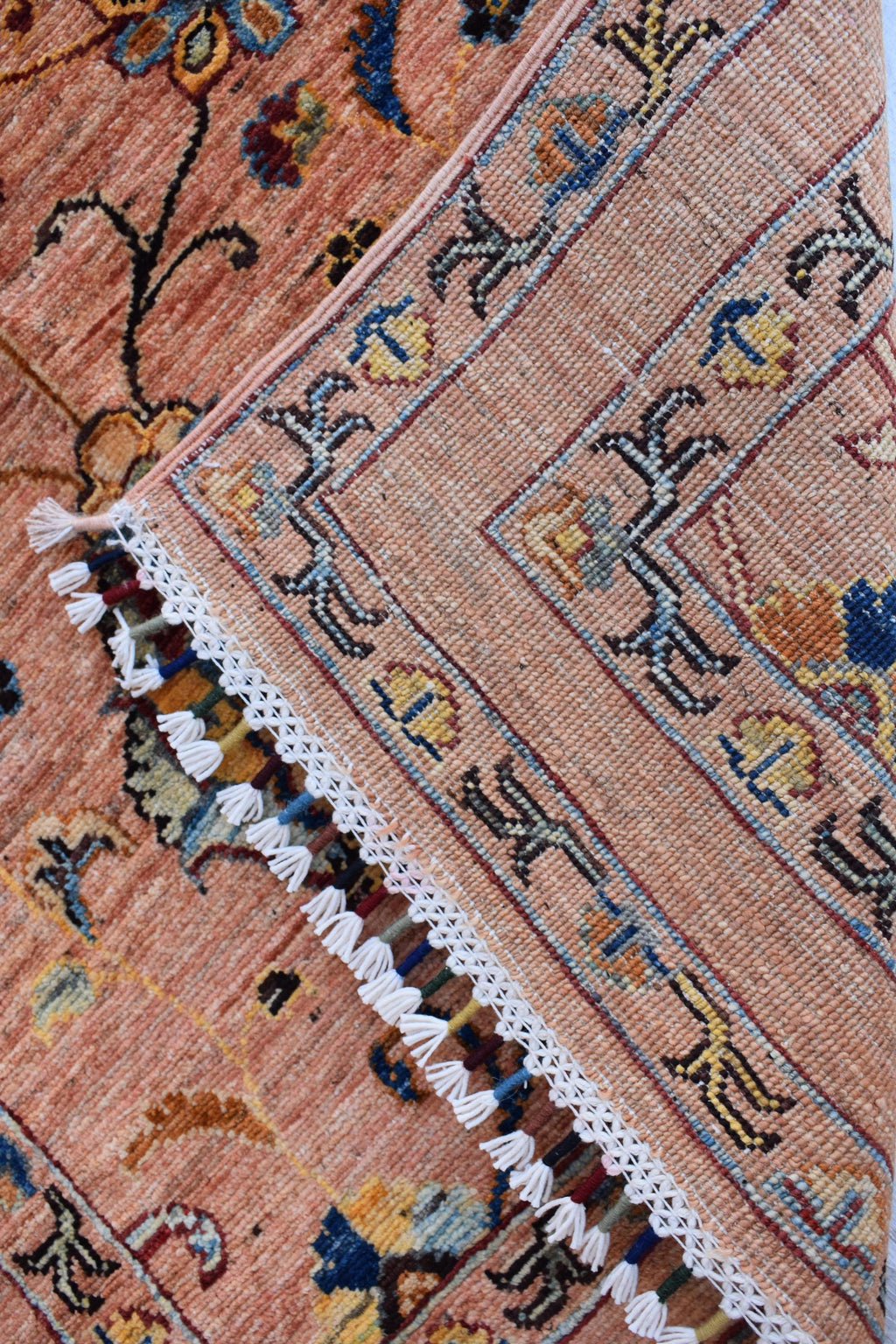Hand-Knotted Afghan Floral Medallion Rug – 4.10x2.7 ft | Wall Hanging Rug | Boho Home Decor | Office Rug | Bedroom Rug