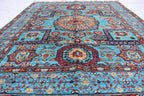 handmade Afghan Chobi carpet 4.11 x 3.5 ft authentic 100% wool | Wall Hanging Rug | Boho Home Decor | Office Rug