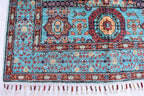 handmade Afghan Chobi carpet 4.11 x 3.5 ft authentic 100% wool | Wall Hanging Rug | Boho Home Decor | Office Rug