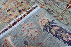 Handmade Afghan Wool Area Rug, Tree of Life Design – 4.10x3.3 ft, Traditional Oriental Carpet | Pictorial Rug | Wall Hanging Rug