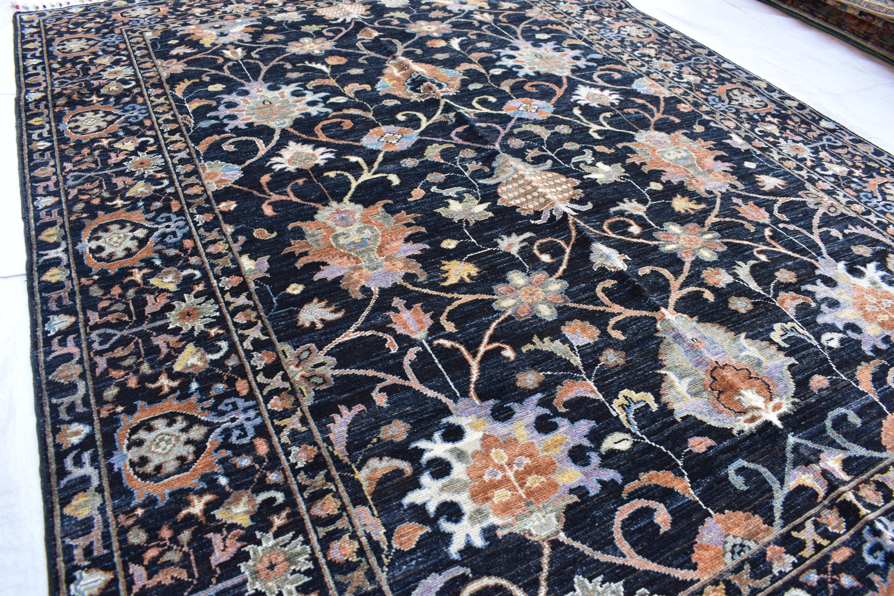 handmade luxurious Afghan carpet 6.8 x 4.11 Ft, Traditional oriental carpet | Living Room Rug, Office Rug | Farm House Rug