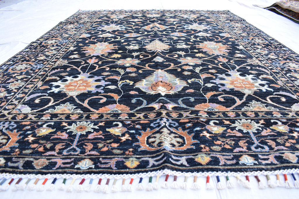 handmade luxurious Afghan carpet 6.8 x 4.11 Ft, Traditional oriental carpet | Living Room Rug, Office Rug | Farm House Rug
