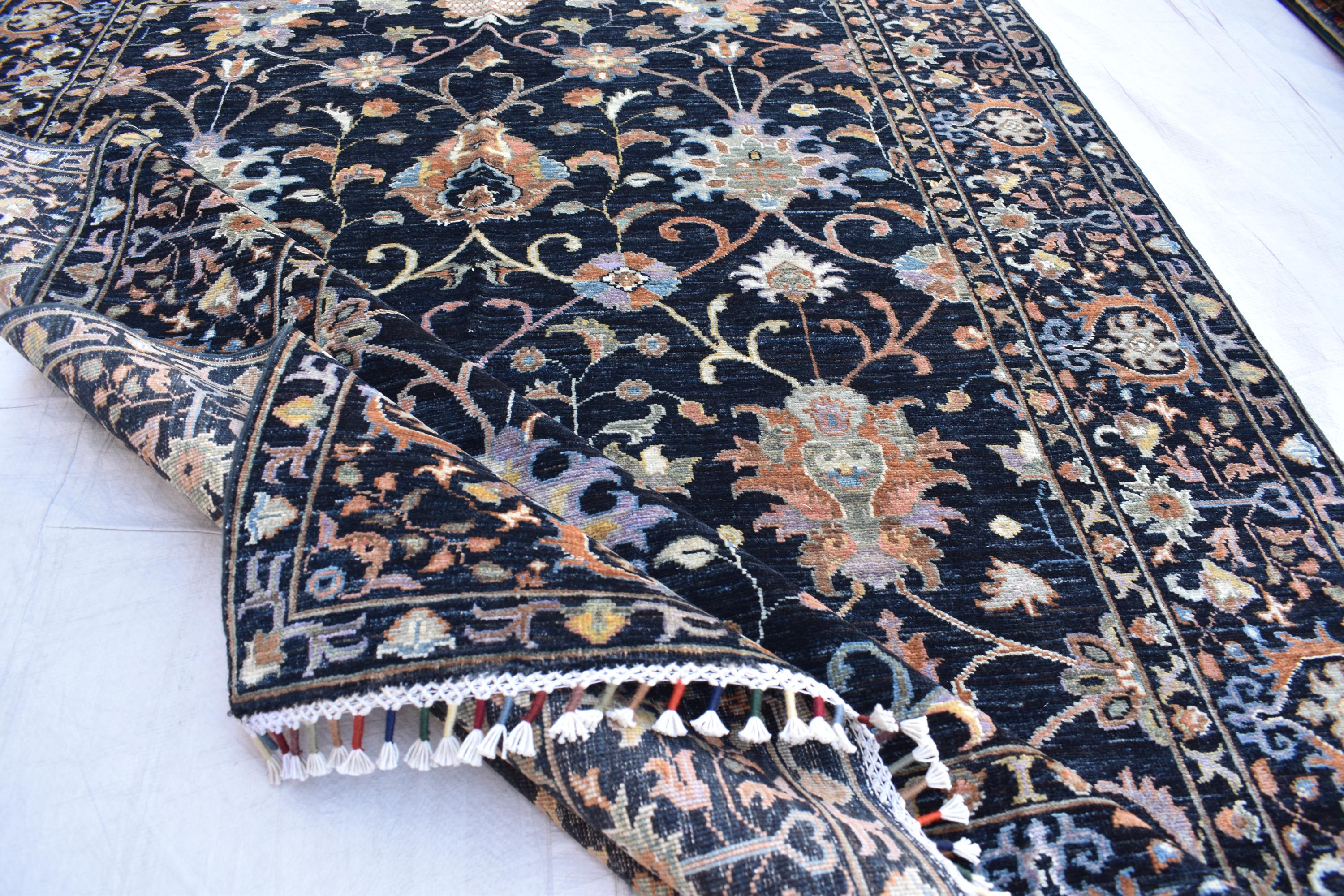 handmade luxurious Afghan carpet 6.8 x 4.11 Ft, Traditional oriental carpet | Living Room Rug, Office Rug | Farm House Rug