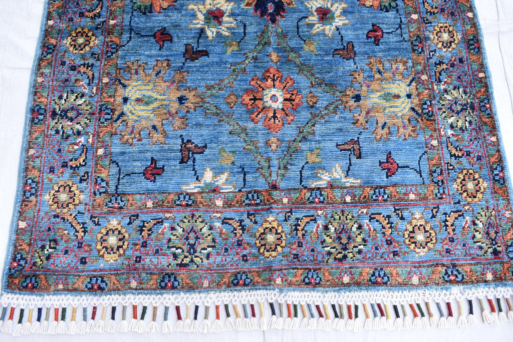 Afghan handmade tribal tradition chob rug, 4.7 x 2.7 ft | Living Room Rug | Small Area Rug | Boho Home Decor | Office Rug