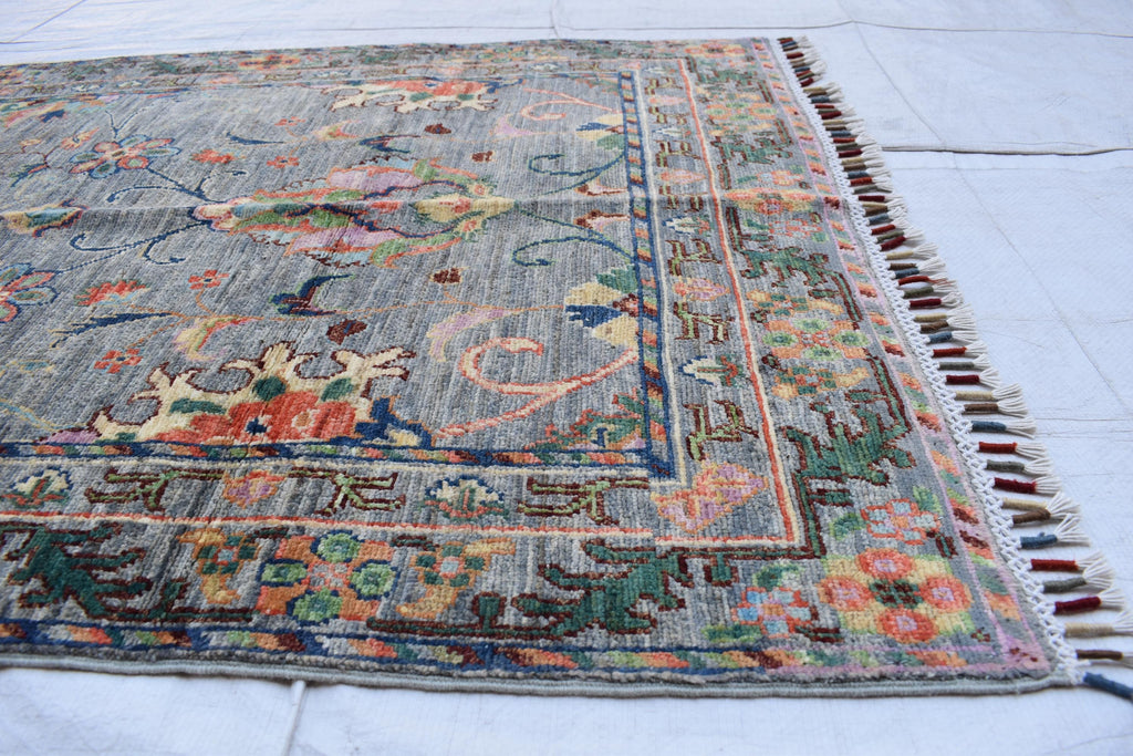 handmade Afghan vintage rug 5.2 x 3.3 ft | Bohemian Carpet | Boho Home Decor | Small Area Rug | Office Rug | Living Room Rug