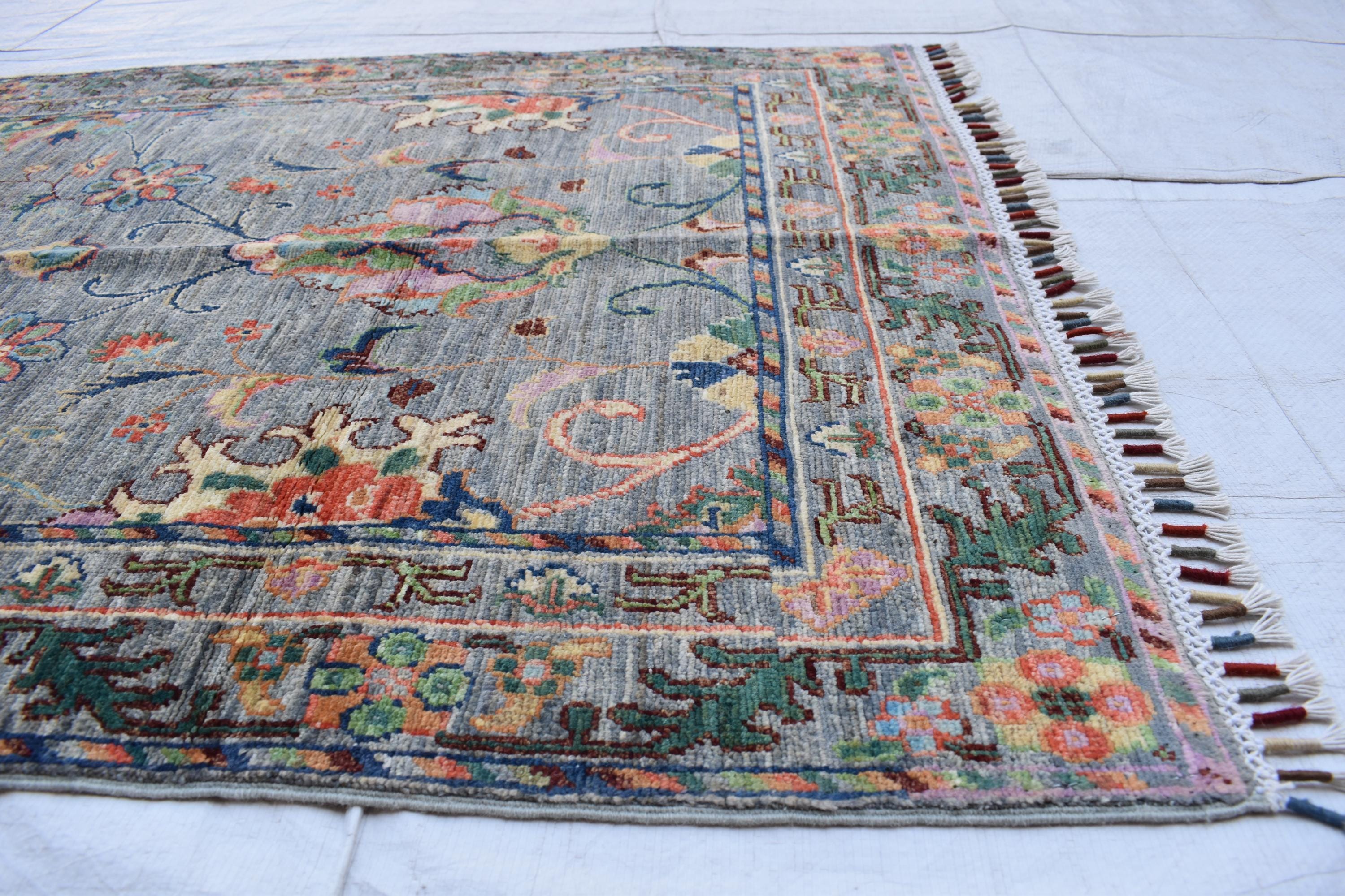 handmade Afghan vintage rug 5.2 x 3.3 ft | Bohemian Carpet | Boho Home Decor | Small Area Rug | Office Rug | Living Room Rug