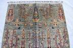 Handmade Afghan Tree of Life Design Rug - 4.1 x 2.7 ft | Pictorial Rug | Bohemian Home Decor | Geometric Rug | Office Rug