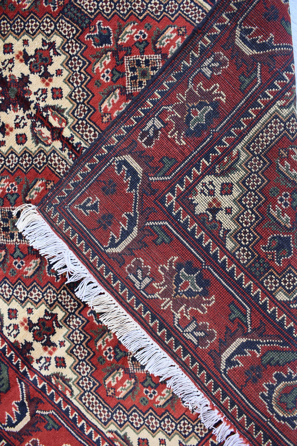 5.4x3.4 ft Handwoven Manarus Yousafi Carpet - Traditional Wool Rug, oriental area rug, Geometric rug
