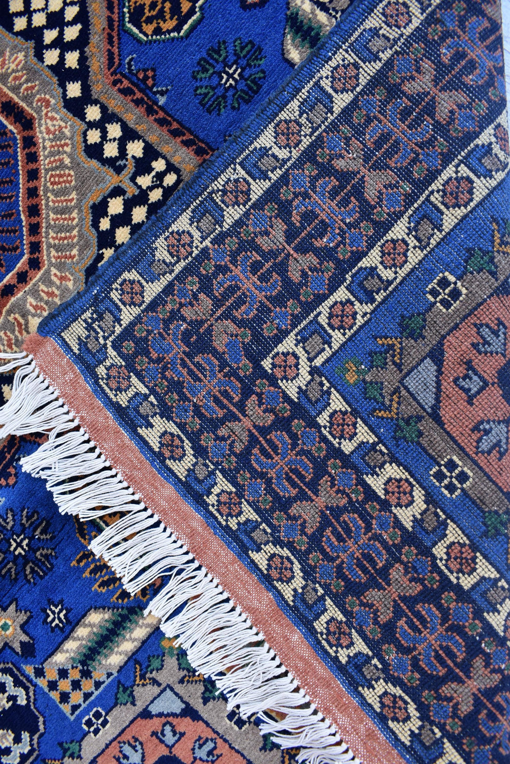 Authentic Mamluk Carpet - 4.11x3.4 ft Handcrafted Wool Rug, oriental mamluk rug, living room rug