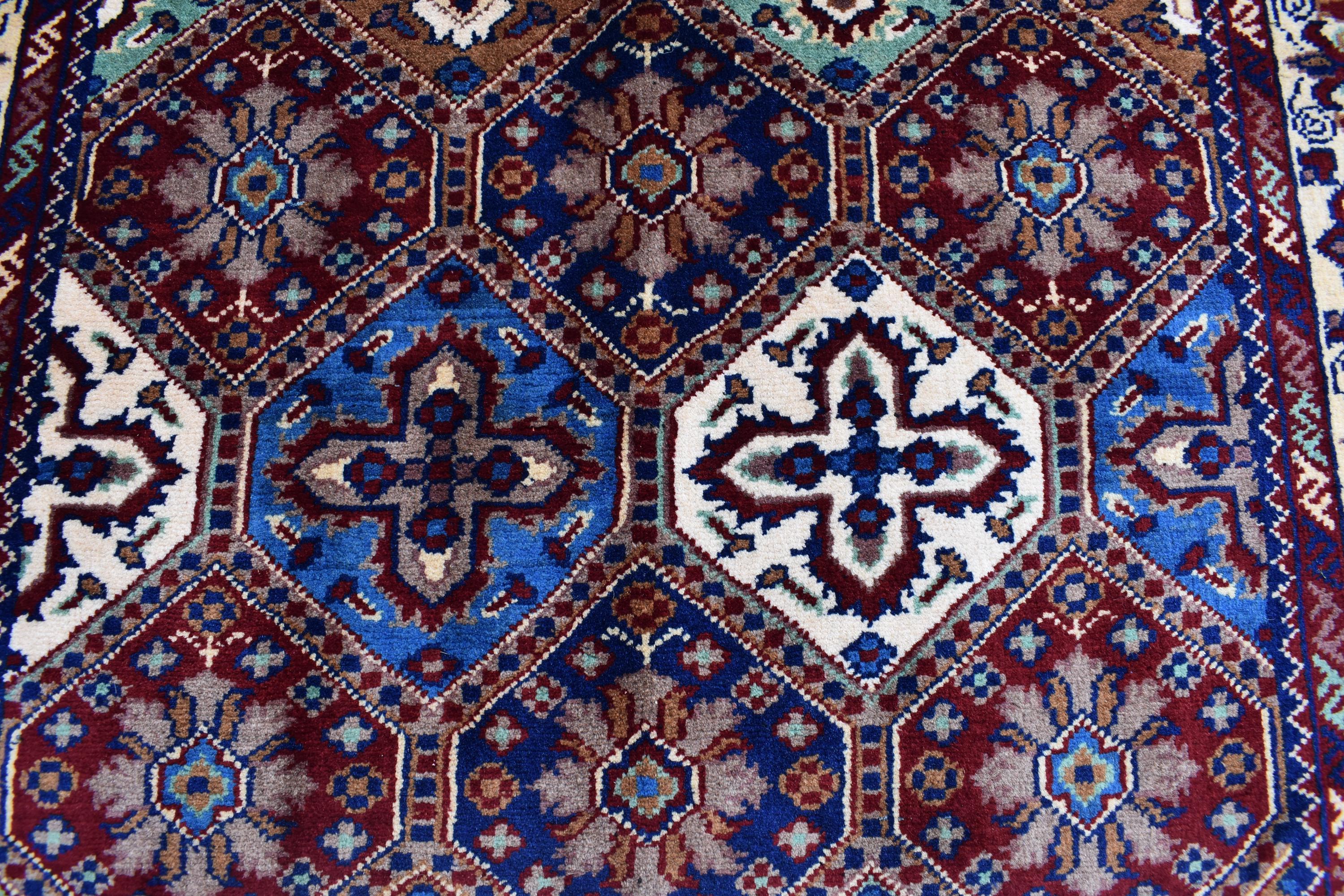 5.4×3.5 ft Kashi rug, tribal area rug, Afghan handmade wool Rug, Rich colors Geometric pattern Bukhara rug, Rugs for Living Room, Bedroom