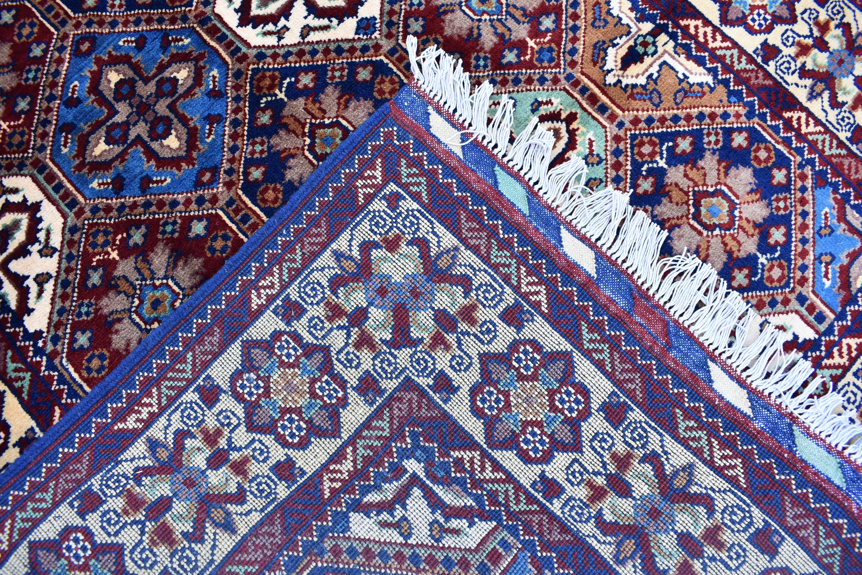 5.4×3.5 ft Kashi rug, tribal area rug, Afghan handmade wool Rug, Rich colors Geometric pattern Bukhara rug, Rugs for Living Room, Bedroom