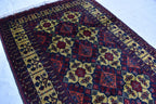 Authentic Yousafi Beljik Carpet 5x3.5 ft: Handwoven Afghan Masterpiece with Traditional Patterns, traditional carpet wool rug