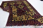 Authentic Yousafi Beljik Carpet 5x3.5 ft: Handwoven Afghan Masterpiece with Traditional Patterns, traditional carpet wool rug