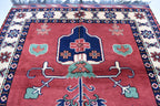 5.2x3.4 ft Vintage Karqai Carpet Handwoven Afghan Rug with Authentic Tribal Patterns – Wool Carpet