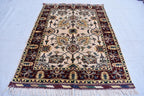 4.1x2.8 ft Chob Rang, Afghan Rug, Handwoven, Natural Dyes, Wool, Authentic, Rugs for Living Room, Bedroom Rug, Office Rug