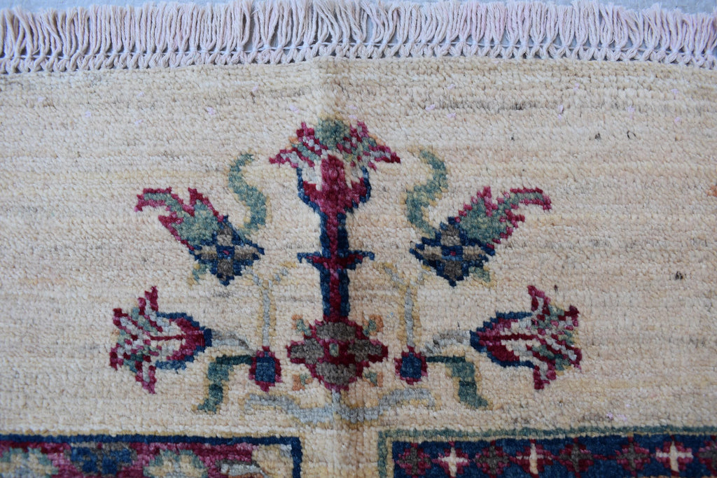 Handwoven Chob Rug mirror Carpet 4.1x2.8 ft: Unique Afghan Rug with Geometric Patterns – Wool and Natural Dyes