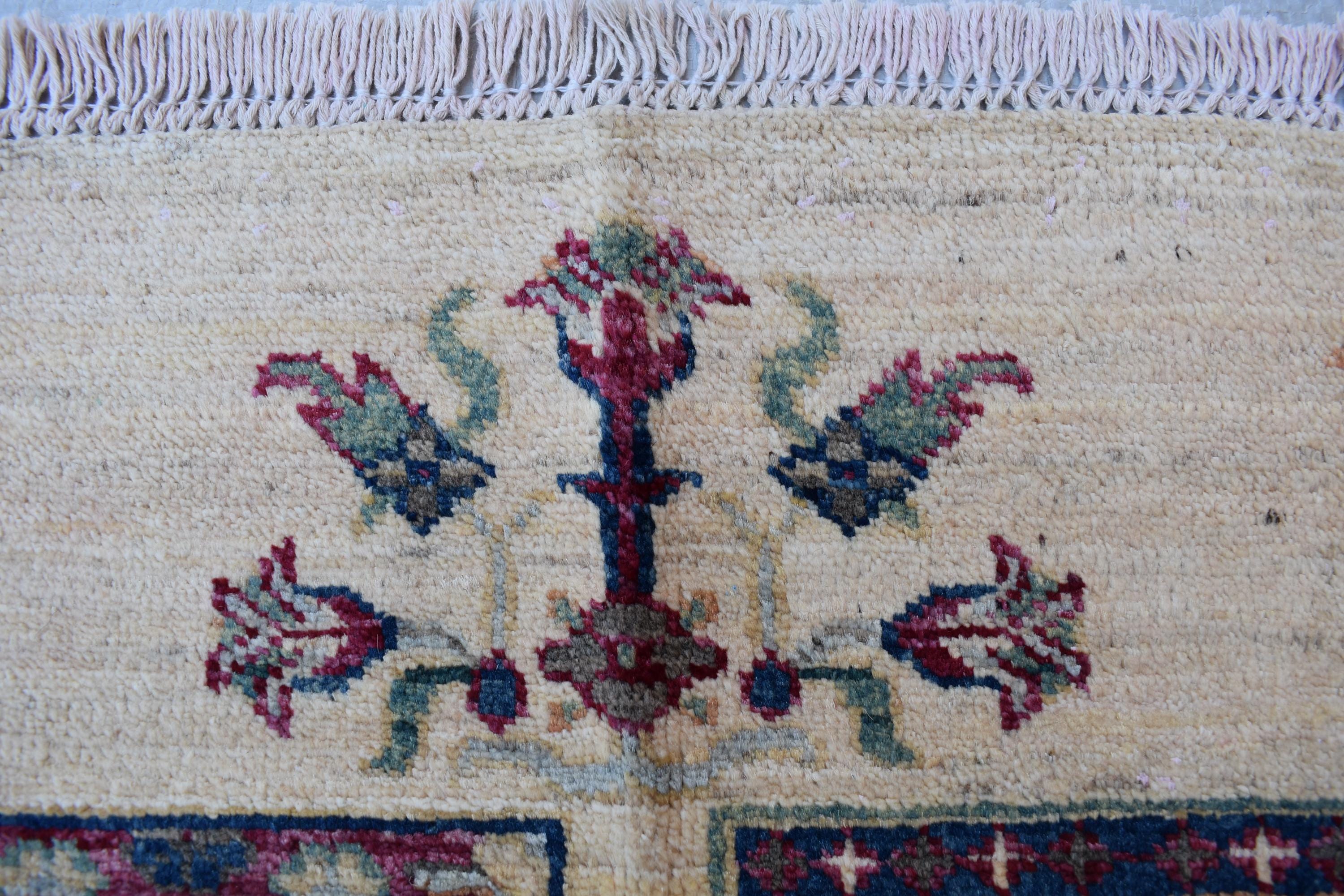 Handwoven Chob Rug mirror Carpet 4.1x2.8 ft: Unique Afghan Rug with Geometric Patterns – Wool and Natural Dyes