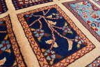 Mirror Carpet 6.7x4.11 ft Handwoven Maranus Chob Rug, Authentic Afghan Wool Rug with Intricate Geometric Patterns, Rugs for Living Room