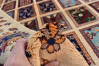 Mirror Carpet 6.7x4.11 ft Handwoven Maranus Chob Rug, Authentic Afghan Wool Rug with Intricate Geometric Patterns, Rugs for Living Room