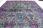Authentic Bukhara Rug Handwoven 6.9x5 ft Traditional Afghan Carpet Rich Colors, Durable Wool, Perfect for Living Room or dinning room