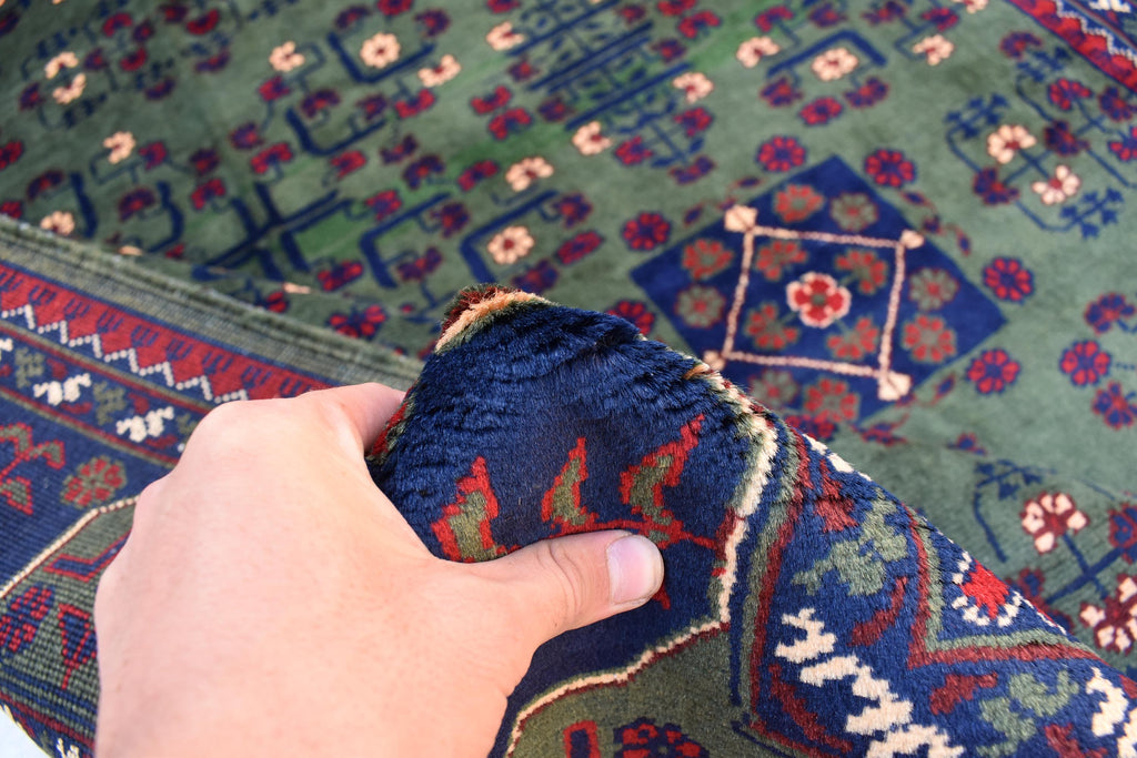 Authentic Bukhara Rug Handwoven 6.9x5 ft Traditional Afghan Carpet Rich Colors, Durable Wool, Perfect for Living Room or dinning room