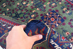 Authentic Bukhara Rug Handwoven 6.9x5 ft Traditional Afghan Carpet Rich Colors, Durable Wool, Perfect for Living Room or dinning room
