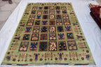 Handwoven Maranus Chob Rug 6'11" x 4'11" – Premium Afghan Carpet with Natural Dye and Wool perfect for living room