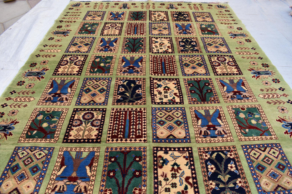 Handwoven Maranus Chob Rug 6'11" x 4'11" – Premium Afghan Carpet with Natural Dye and Wool perfect for living room