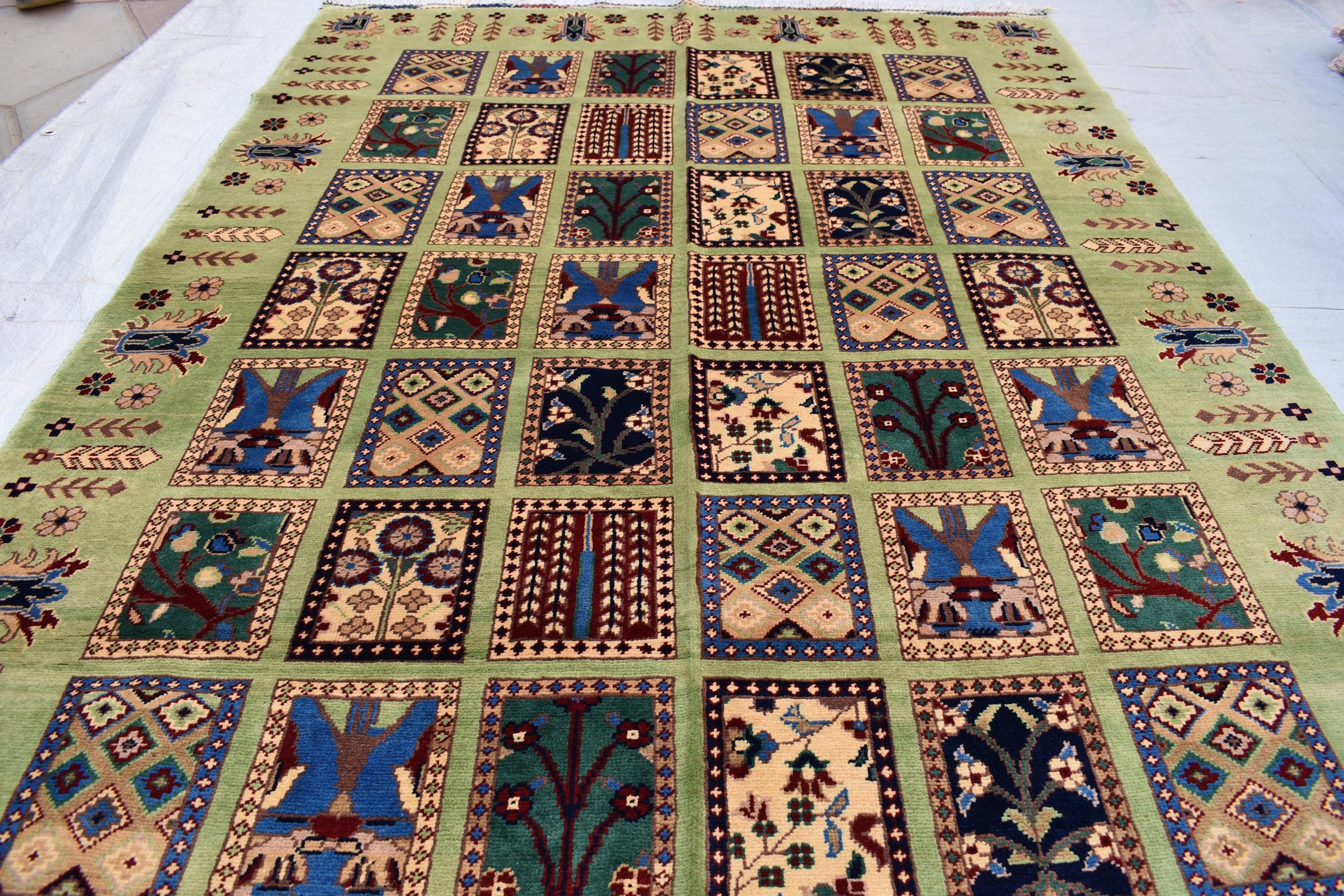 Handwoven Maranus Chob Rug 6'11" x 4'11" – Premium Afghan Carpet with Natural Dye and Wool perfect for living room