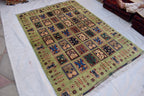 Handwoven Maranus Chob Rug 6'11" x 4'11" – Premium Afghan Carpet with Natural Dye and Wool perfect for living room
