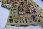 Handwoven Maranus Chob Rug 6'11" x 4'11" – Premium Afghan Carpet with Natural Dye and Wool perfect for living room