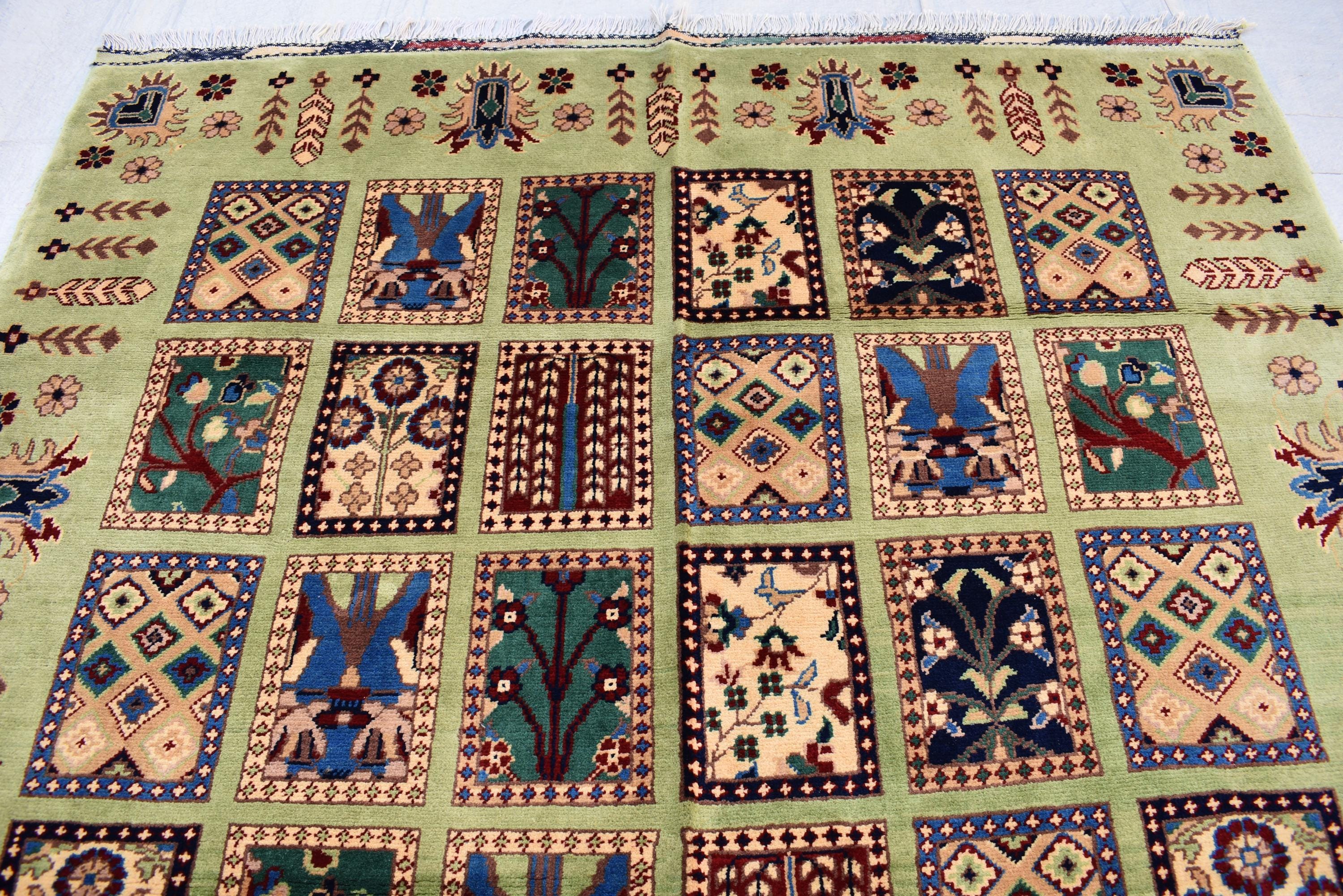 Handwoven Maranus Chob Rug 6'11" x 4'11" – Premium Afghan Carpet with Natural Dye and Wool perfect for living room